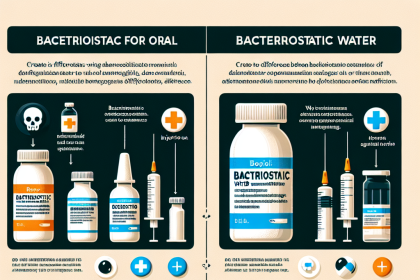 Diferencias entre Agua bacteriostática para inyección oral e inyectable