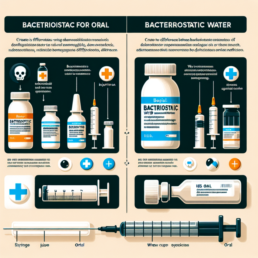 Diferencias entre Agua bacteriostática para inyección oral e inyectable