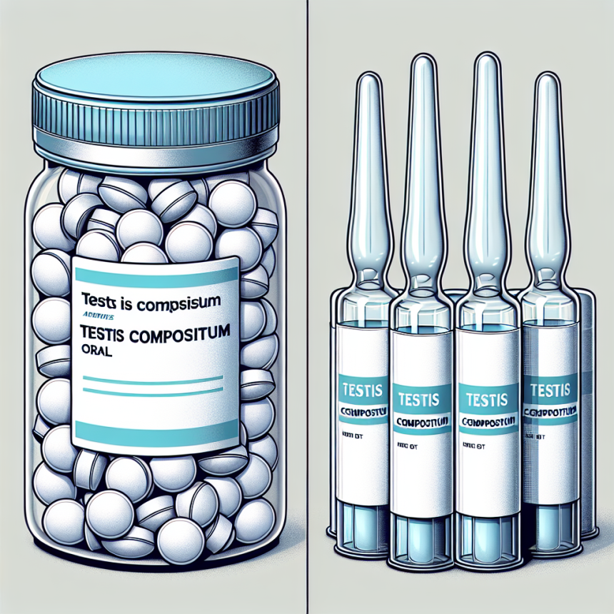 Diferencias entre Testis Compositum oral e inyectable