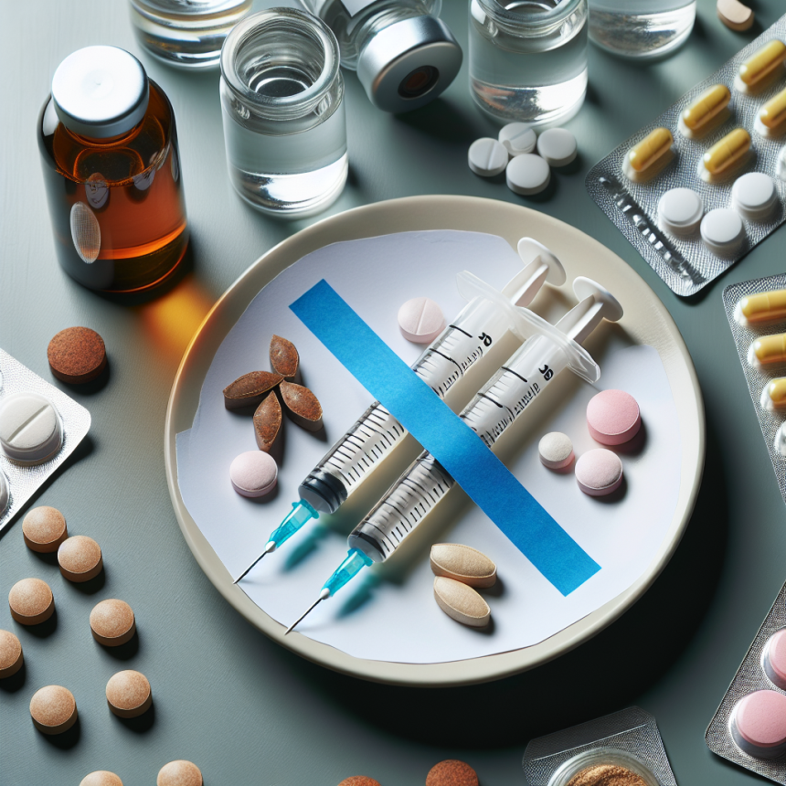 Suplementos prohibidos con Inyecciones y pastillas para adelgazar